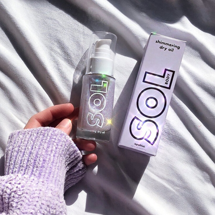 mini shimmering dry oil