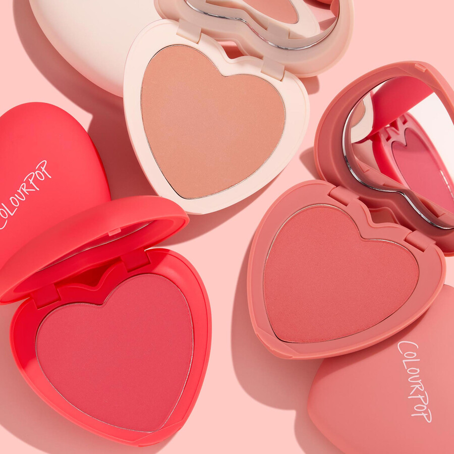 heart blush powder set