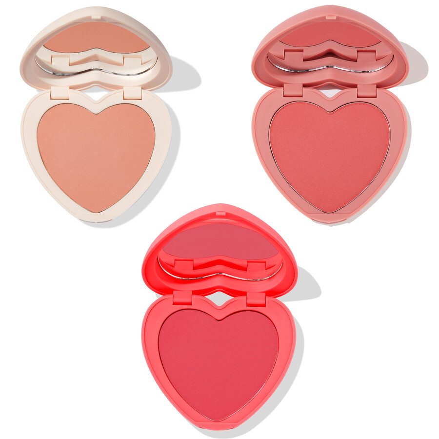 heart blush powder set